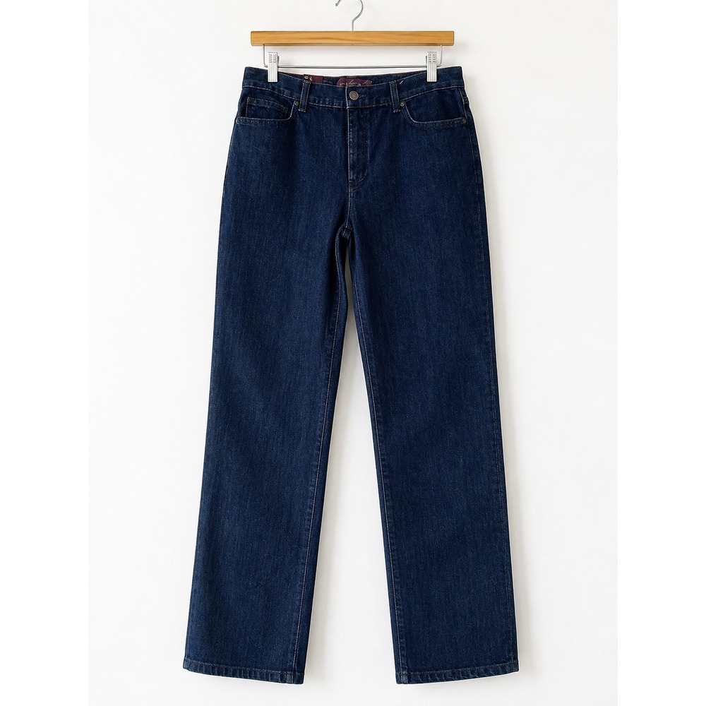 Gloria Vanderbilt Amanda NWT Tapered Leg High Rise Jeans 12 Dark Wash Blue